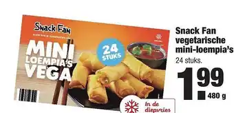 ALDI Snack Fan Vegetarische Mini-Loempia's 480g aanbieding