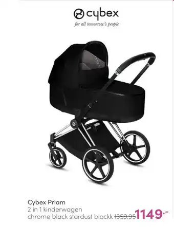 Baby & Tiener Cybex Priam 2 in 1 kinderwagen chrome black stardust blackk aanbieding