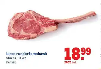 Makro Ierse Rundertomahawk 1.3 kilo aanbieding