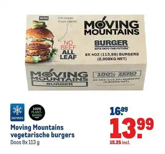 Makro Moving Mountains Vegetarische Burgers 3x113g aanbieding