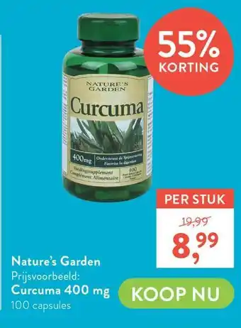 Holland & Barrett Nature's Garden Curcuma 400 Mg 55% Korting aanbieding