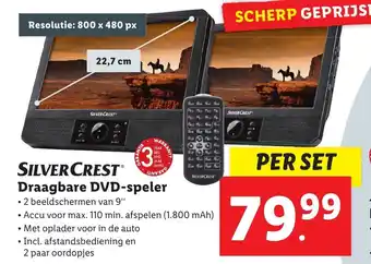 Lidl Silvercrest Draagbare DVD-speler aanbieding