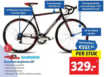 Lidl Shimano Racefiets Euphoria 28" aanbieding