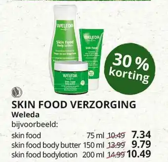 Natuurwinkel Skin Food Verzorging Weleda 30% Korting aanbieding