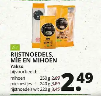 Natuurwinkel Rijstnoedels Mie En Mihoen Yakso aanbieding