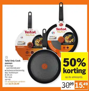 Albert Heijn Tefal Only Cook pannen 28 cm aanbieding