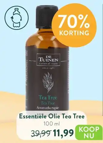 Holland & Barrett De Tuinen Essentiele Olie Tea Tree 100 ml aanbieding