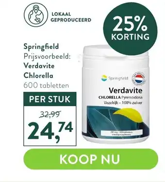 Holland & Barrett Springfield Verdavite Chlorella aanbieding