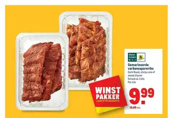 Makro Gemarineerde Varkensspareribs Dark Roast, Sticky Cola Of Sweet Thyme 1 kilo aanbieding