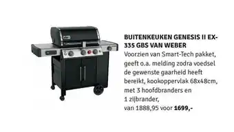 Nijhof Buitenkeuken Genesis II EX-335 GBS Van Weber aanbieding