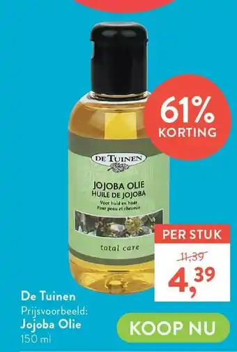 Holland & Barrett De Tuinen Jojoba Olie 61% Korting 150ml aanbieding