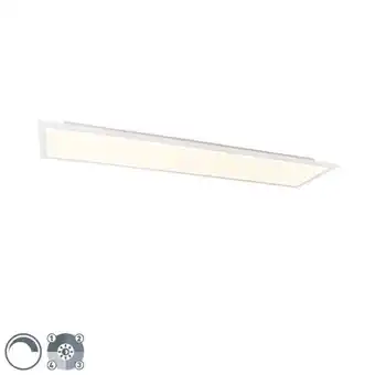 Lampenlicht.nl Moderne plafondlamp staal 120 cm incl. LED 4-staps dimbaar- Liv aanbieding