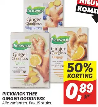 Dekamarkt Pickwick thee ginger goodness aanbieding