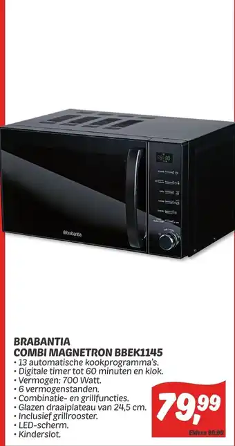 Dekamarkt Brabantia combi magnetron bbek1145 aanbieding