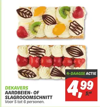 Dekamarkt Aardbeien- of slagroomschnitt aanbieding