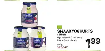 Ekoplaza Smaakyoghurts Söbbeke 500g aanbieding