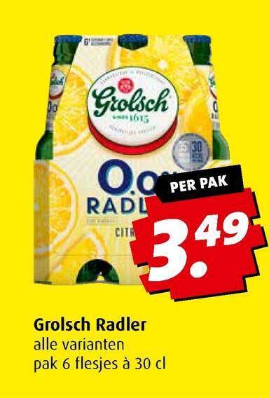 Boni Grolsch Radler aanbieding