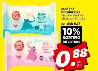 Boni Bonbebe Babydoekjes aanbieding