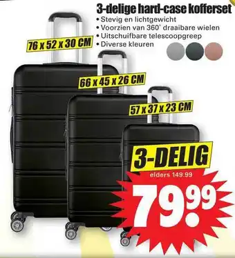 Dirk 3-delige Hard-case Kofferset aanbieding