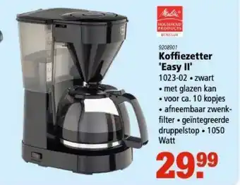 Marskramer Koffiezetter 'Easy II' aanbieding