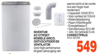 Correct INVENTUM Mobiele Airco, ontvochtiger en ventiator aanbieding