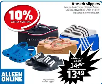 Trekpleister A-merk slippers aanbieding