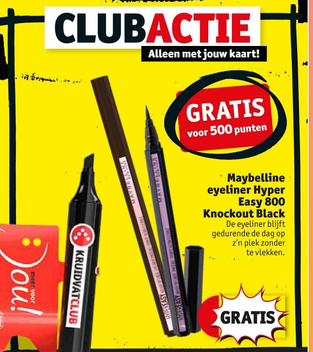 Maybelline eyeliner hyper easy 800 knockout black aanbieding bij Kruidvat