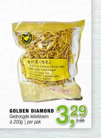 Amazing Oriëntal Golden Diamond Gedroogde Leliebloem 200g aanbieding