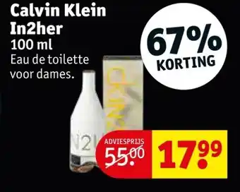 Kruidvat Calvin Klein in2u her 100ml aanbieding