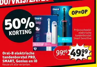 Kruidvat Oral-b elektrische tandenborstel pro, smart, genius en i0 aanbieding