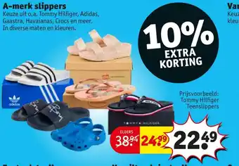 Kruidvat A-merk slippers aanbieding