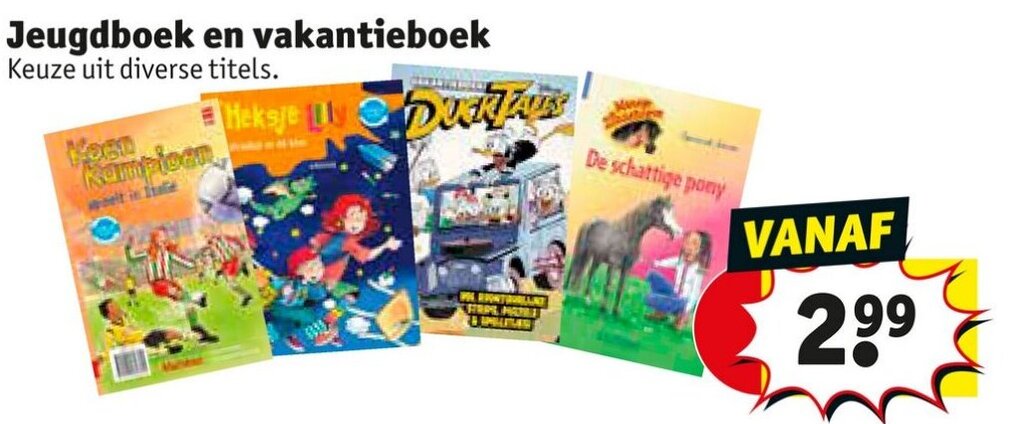 Jeugdboek en vakantieboek aanbieding bij Kruidvat