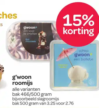 Spar g'woon roomijs aanbieding