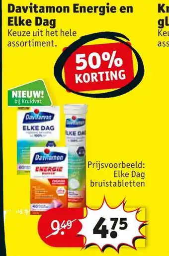 Kruidvat Davitamon Energie en Elke Dag aanbieding