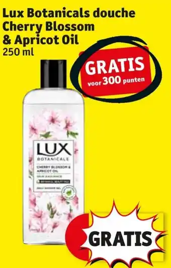 Kruidvat Lux Botanicals douche Cherry Blossom & Apricot Oil 250 ml aanbieding