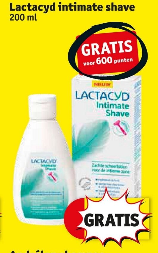 Lactacyd intimate shave 200 ml aanbieding bij Kruidvat