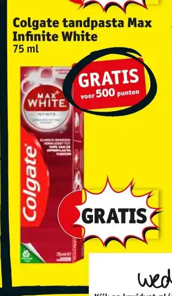 Kruidvat Colgate tandpasta Max Infinite White 75 ml aanbieding