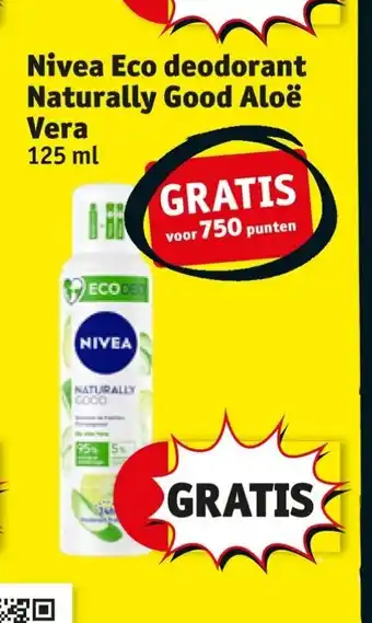 Kruidvat Nivea Eco deodorant Naturally Good Aloe Vera 125 ml aanbieding