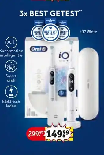 Kruidvat Oral-B elektrische tandenborstel i07 White aanbieding