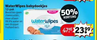 Kruidvat Waterwipes babydoekjes 12-pak aanbieding