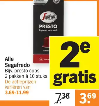 Albert Heijn Alle Segafredo aanbieding