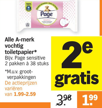 Albert Heijn Alle A-merk vochtig toiletpapier aanbieding