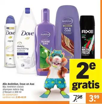 Albert Heijn Alle Andrélon, Dove en Axe aanbieding