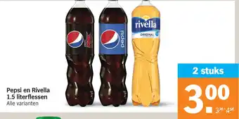 Albert Heijn Pepsi en Rivella 1.5 literflessen aanbieding