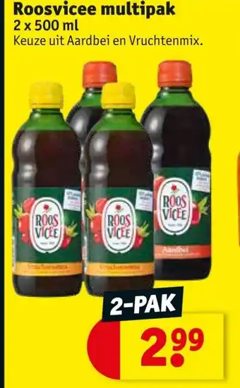 Kruidvat Roosvicee multipak 2x500 ml aanbieding