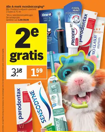 Albert Heijn Alle A-merk mondverzorging aanbieding