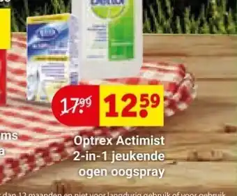 Kruidvat Optrex Actimist 2-in-1 jeukende ogen oogspray aanbieding