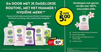 Kruidvat Keuze uit het hele assortiment Dettol handzeep en No-Touch navulling aanbieding