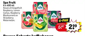 Kruidvat Spa Fruit 6x400 ml aanbieding