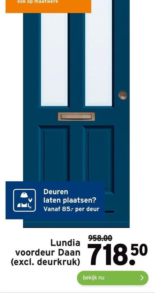 Lundia voordeur Daan (excl. deurkruk) aanbieding bij GAMMA